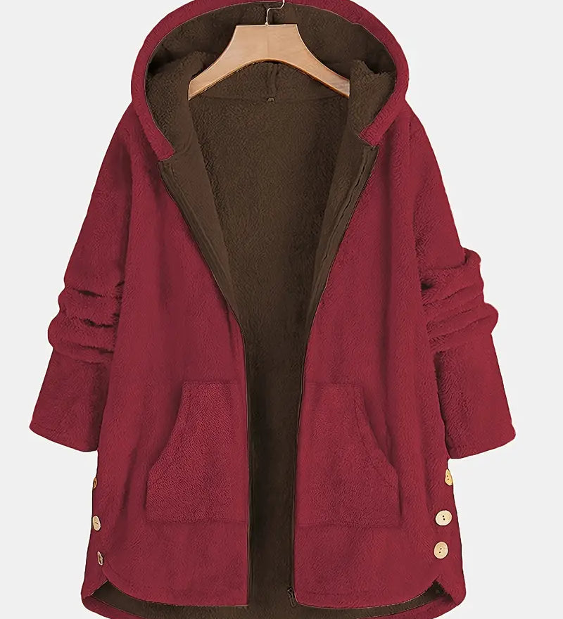Amona™ | Hooded Plush Coat