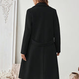 Mery™ | Notched-Lapel Button-Tab Tailored Coat