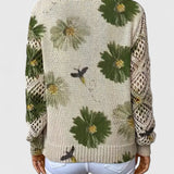 Tristana™ | Elegant Floral Cotton Sweater
