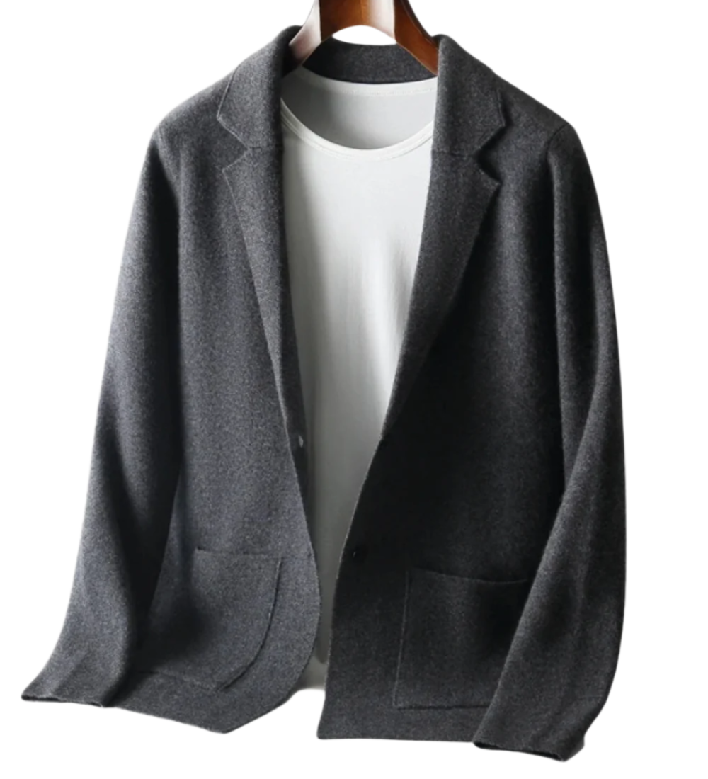 Cashmere Coat Featuring Bacchus-Inspired Buttons