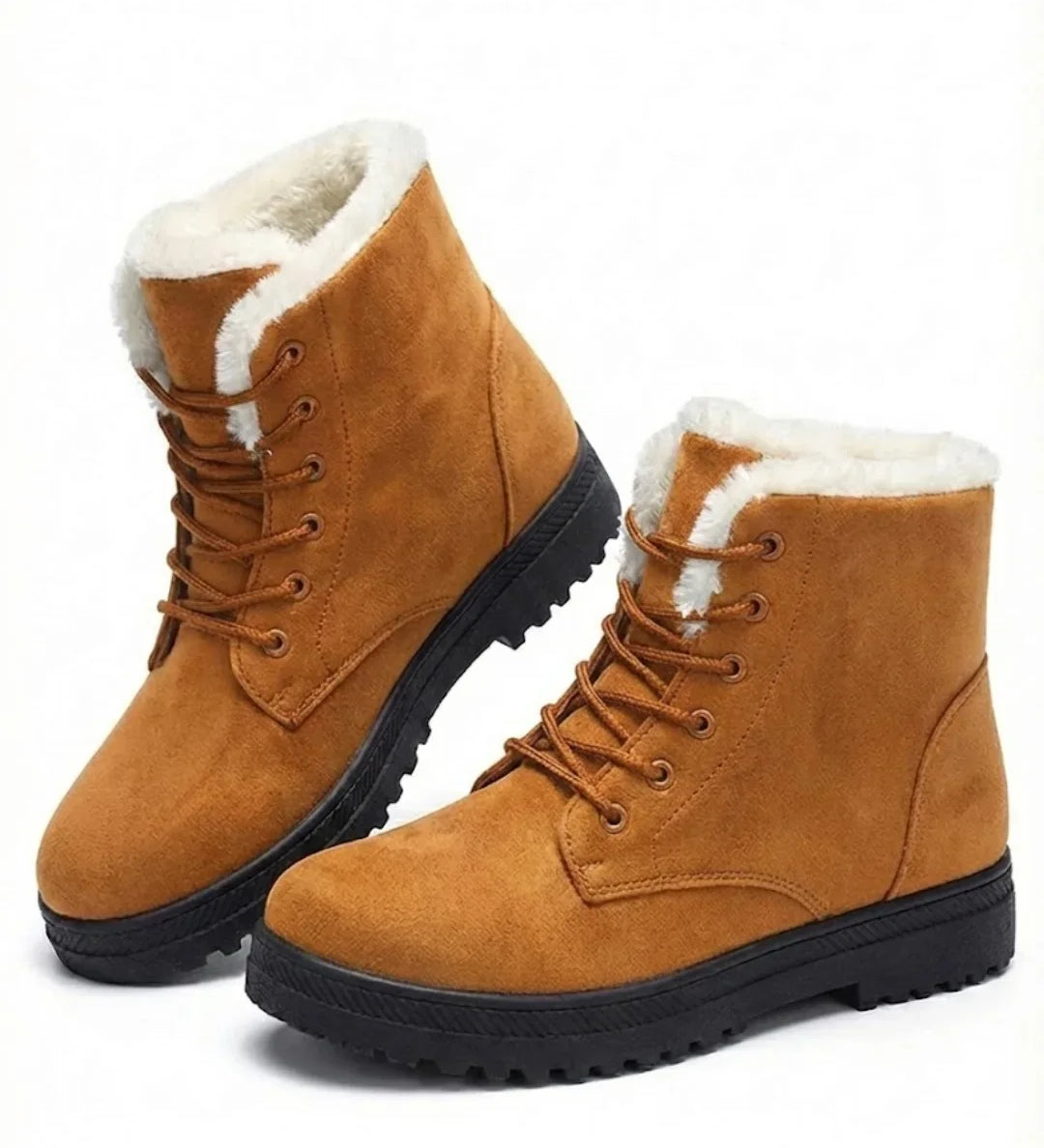 Marietta™ | Lace-Up Fleece-Lined Winter Ankle Boots