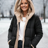 Helena™ | Hooded sherpa-lined puffer coat