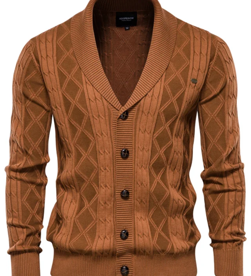 Men's Premium Button-Up Wool Cardigan