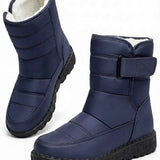 Oksana™ | Quilted hook-and-loop plush-lined snow boots