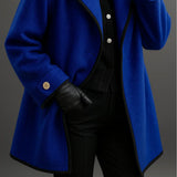 Synthia™ | Long Coat with Shawl Collar