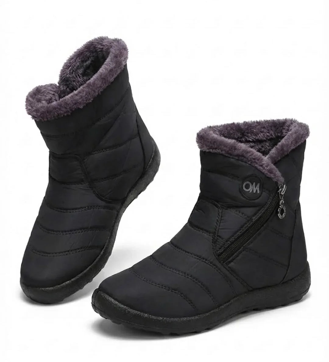 Lucero™ | Quilted Fleece-Lined Zip Winter Boots