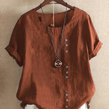 Asymmetrical Button Tunic Top