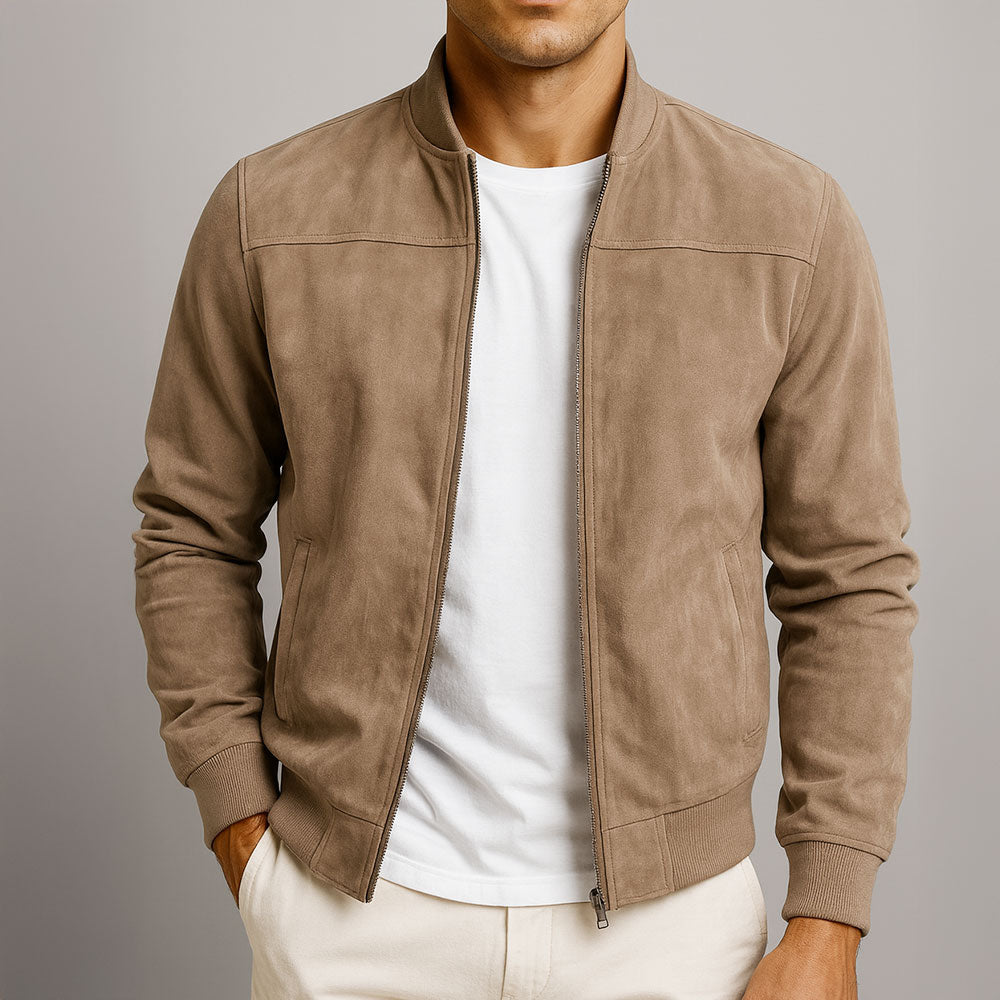 Chic Suede Overcoat