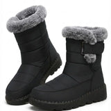 Laura™ | Faux-fur trim buckle winter boots