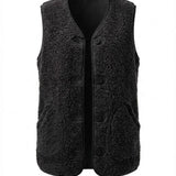 Ella™ | Teddy sherpa fleece button-front jacket