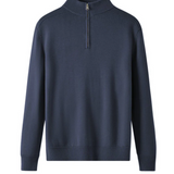 Merino Wool Zip Sweater in Capri
