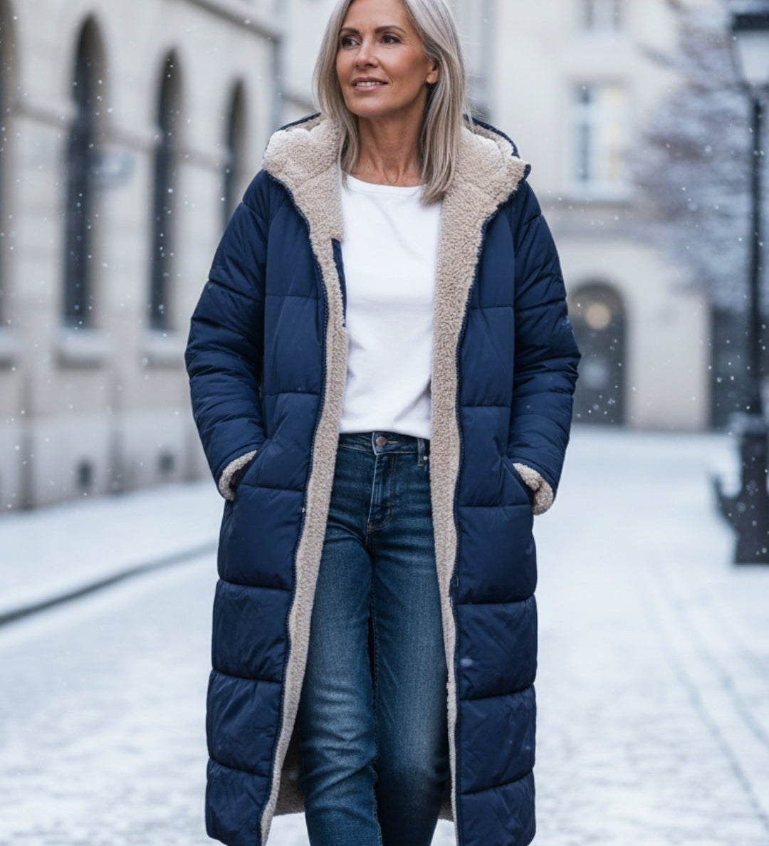Helena™ | Hooded sherpa-lined puffer coat