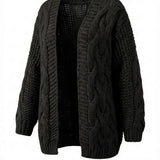 Karine™ | Cable-Knit Oversized Short Cardigan