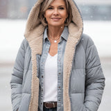Helena™ | Hooded sherpa-lined puffer coat