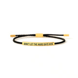 Engraved Inspirational Quote Adjustable Cord Bracelet