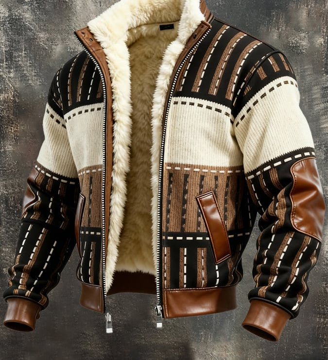 Vintage-Inspired Jacket with Cozy Fleece Lining