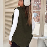 Ava™ | Sherpa Button-Front Longline Blazer