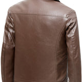 Chic Leather Jacket with Cozy Fleece Lining