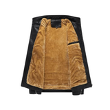 Vintage-Inspired Leather Jacket with Cozy Wool Lining