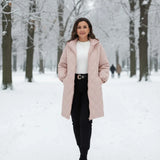 Calista™ | Quilted Zip-Front Hooded Longline Puffer Coat Plus-Size
