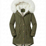 Ceridwen™ | Faux-fur hooded drawstring parka coat