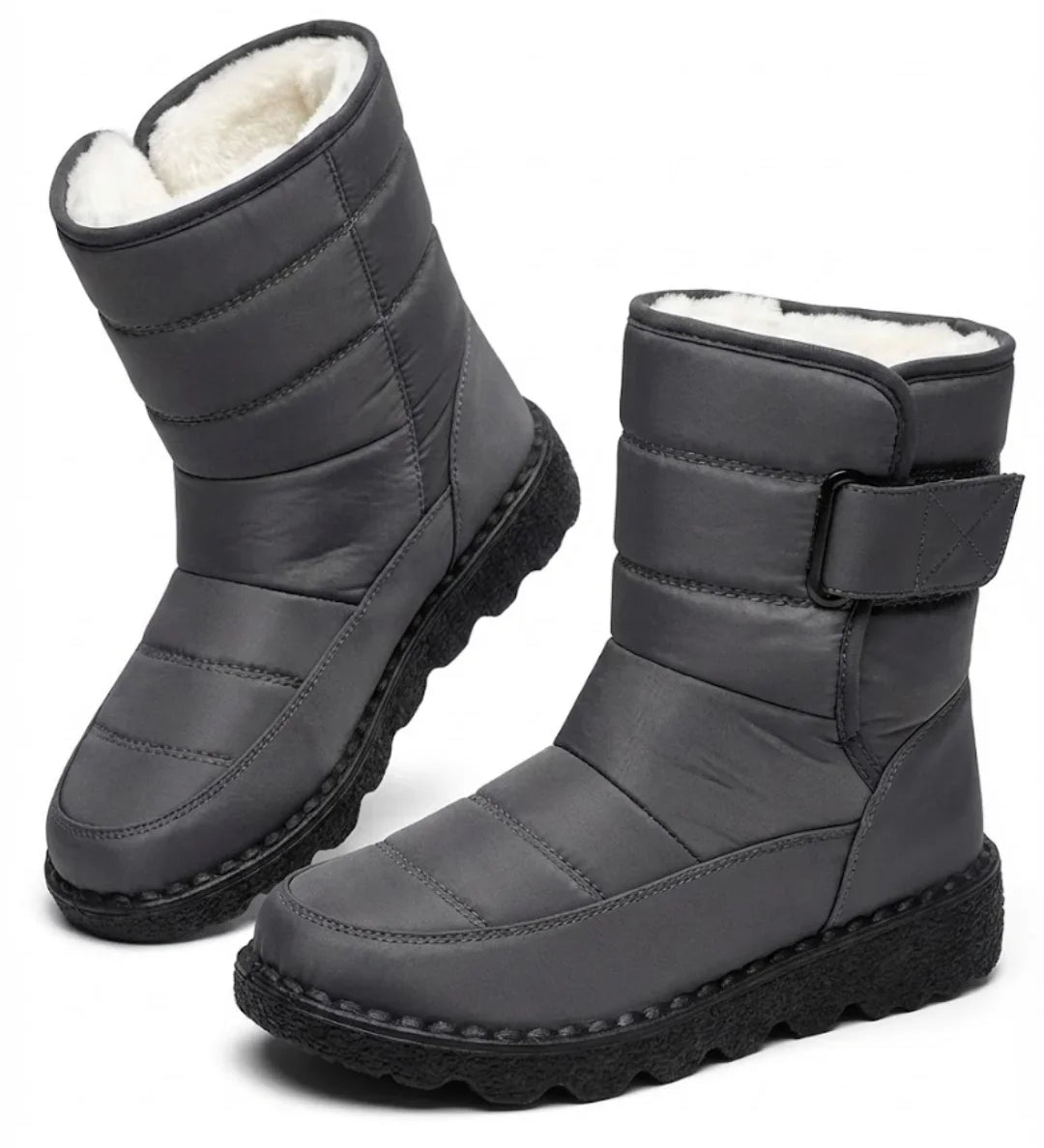 Marcelle™ | Quilted Fleece-Lined Strap Winter Boots