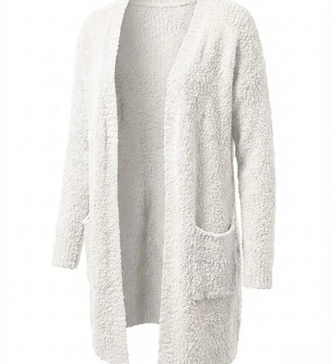 Imani™ | Bouclé Knit Open-Front Mid-Length Cardigan