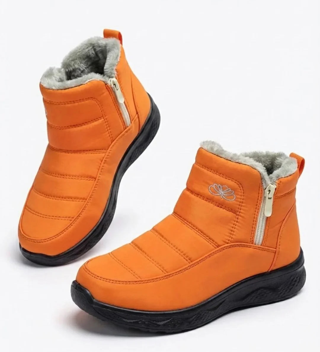 Odile™ | Quilted side-zip faux-fur winter ankle boots