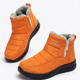 Odile™ | Quilted side-zip faux-fur winter ankle boots