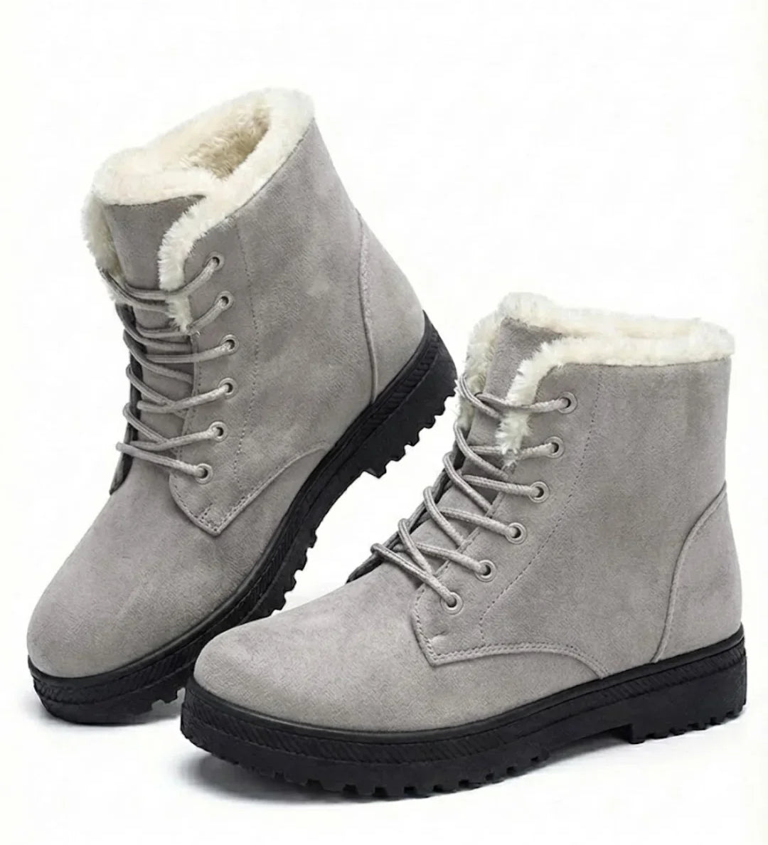 Marietta™ | Lace-Up Fleece-Lined Winter Ankle Boots