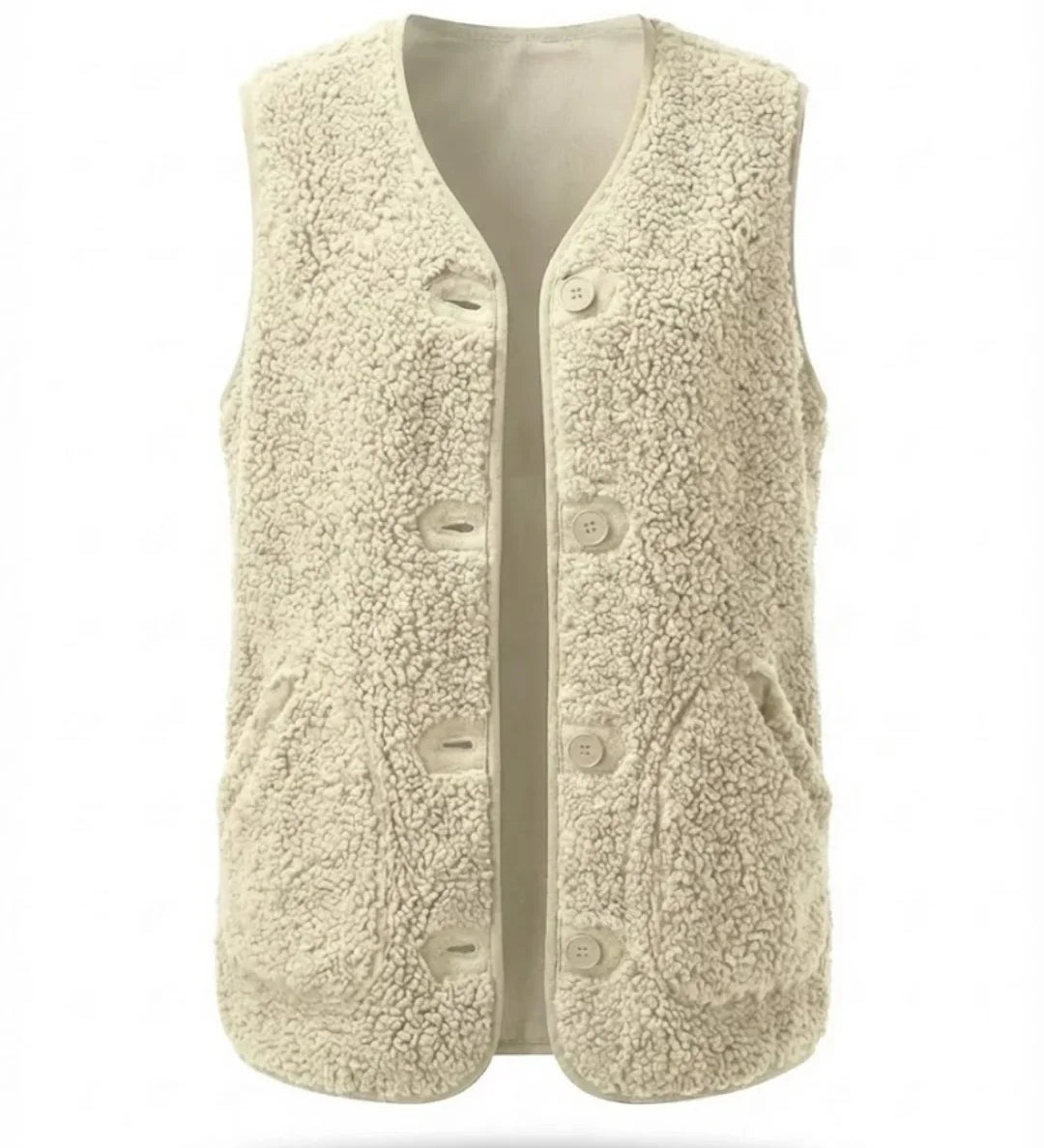 Ella™ | Teddy sherpa fleece button-front jacket