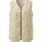 Ella™ | Teddy sherpa fleece button-front jacket