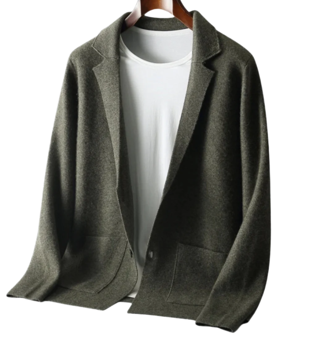 Cashmere Coat Featuring Bacchus-Inspired Buttons