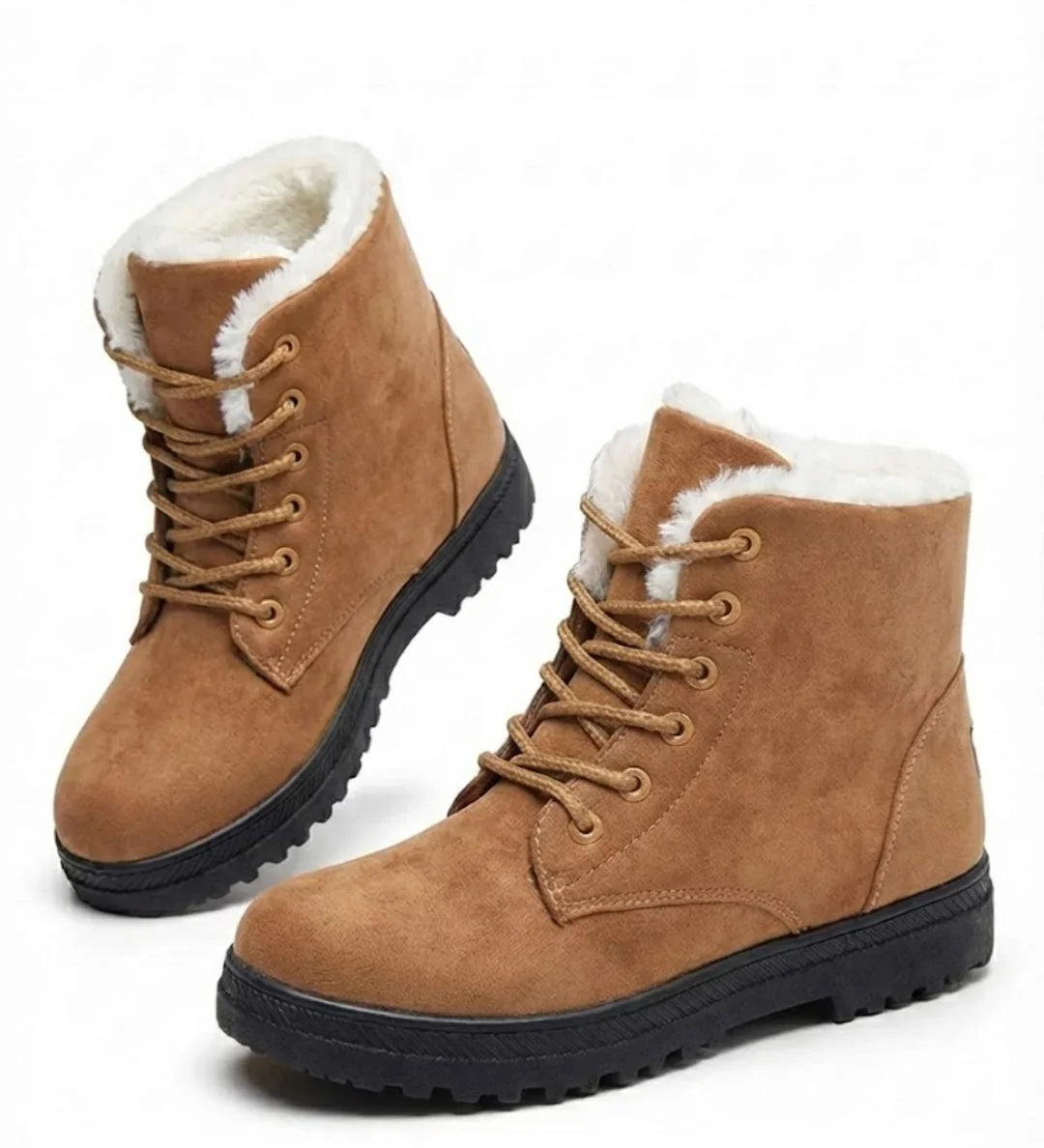 Loretta™ | Lace-Up Fleece-Lined Winter Ankle Boots
