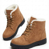 Loretta™ | Lace-Up Fleece-Lined Winter Ankle Boots