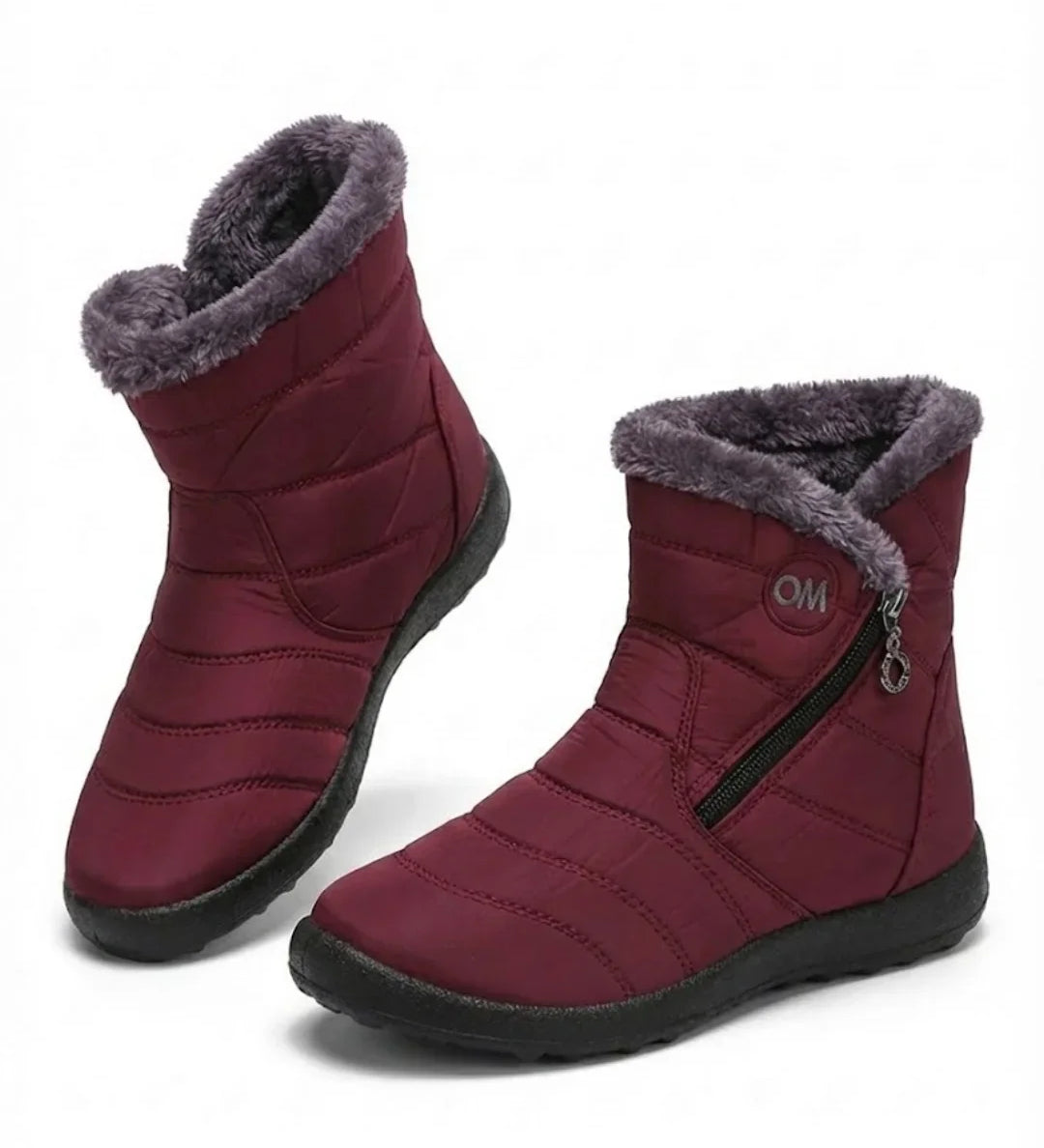 Lucero™ | Quilted Fleece-Lined Zip Winter Boots