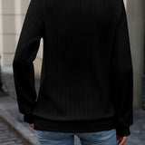Stella™ | Ribbed Long-Sleeve V-Neck Sweater