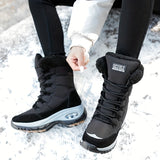 Cecilia™ | Faux-fur cuff lace-up mid-calf snow boots
