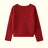 Mia™ | Fuzzy Oversized Boat-Neck Sweater