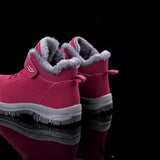 Benedetta™ | Plush-lined hook-and-loop lace-up hiking ankle boots