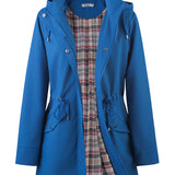 kouky™ | Waterproof Plaid-Lined Drawstring-Waist Parka Coat