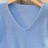 Vivian™ | Ribbed Knit Button-Cuff V-Neck Sweater
