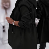 Valentina™ | Zip-Front Drawstring-Waist Hooded Parka Coat