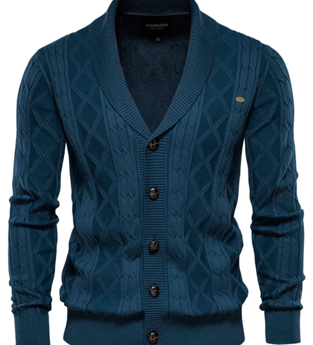 Men's Premium Button-Up Wool Cardigan