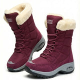 Cecilia™ | Faux-fur cuff lace-up mid-calf snow boots