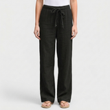 Effortless Relaxed-Fit Tie-Waist Linen Trousers