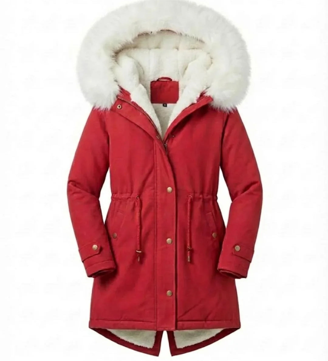 Ceridwen™ | Faux-fur hooded drawstring parka coat