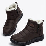 Odile™ | Quilted side-zip faux-fur winter ankle boots