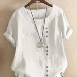 Asymmetrical Button Tunic Top