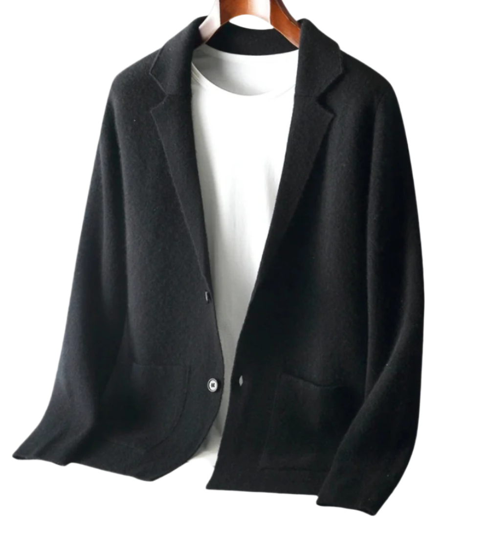 Cashmere Coat Featuring Bacchus-Inspired Buttons